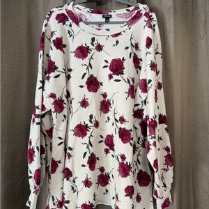 Torrid Drop Shoulder Long Sleeved Rib Top